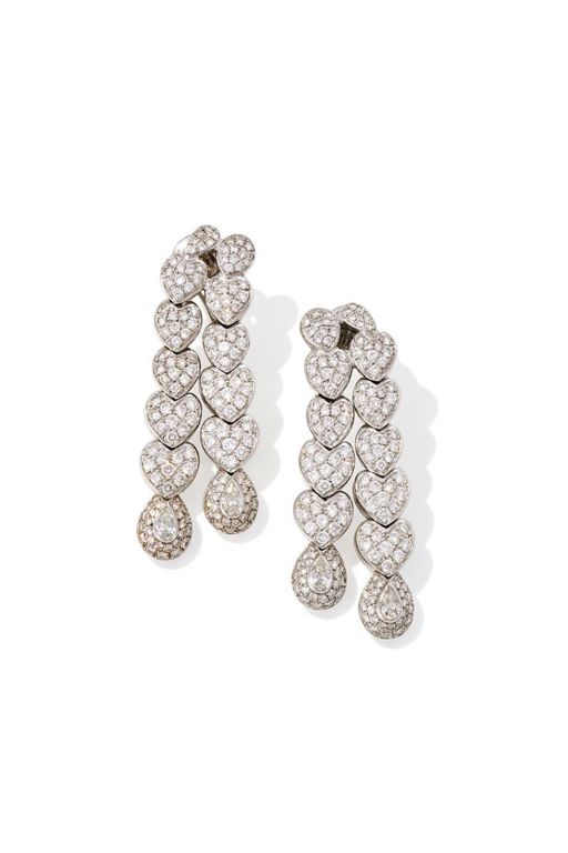 Pair of 18k Gold Diamond Earrings