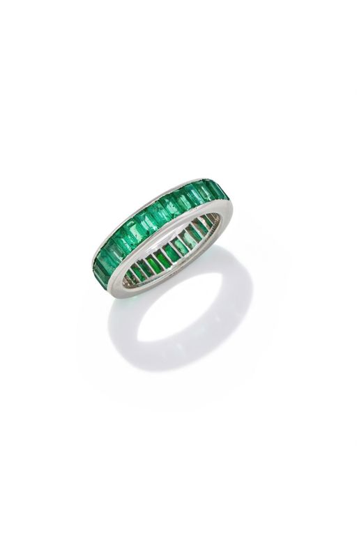 Platinum Emerald Ring