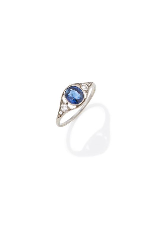 Sapphire and Diamond Ring