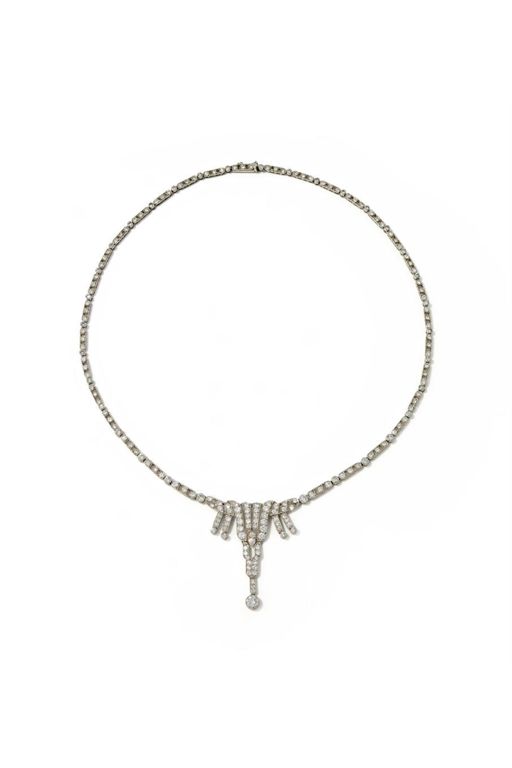 Platinum Diamond Pendant Necklace