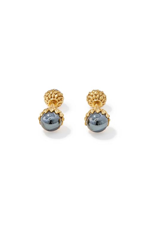 Pair of 18k Gold Hematite Cufflinks