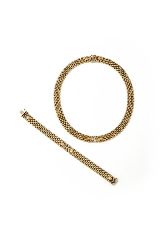 9k Gold Necklace and Bracelet