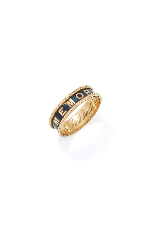 18k Gold Mourning Ring