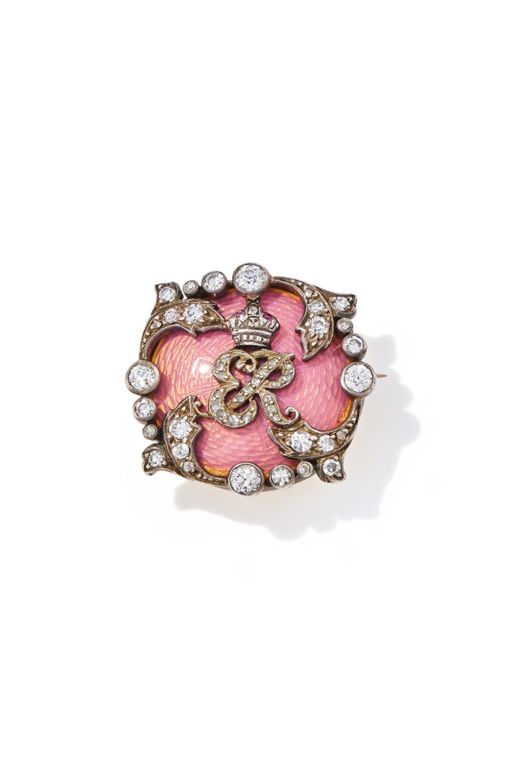 Silver and Gold Diamond Brooch