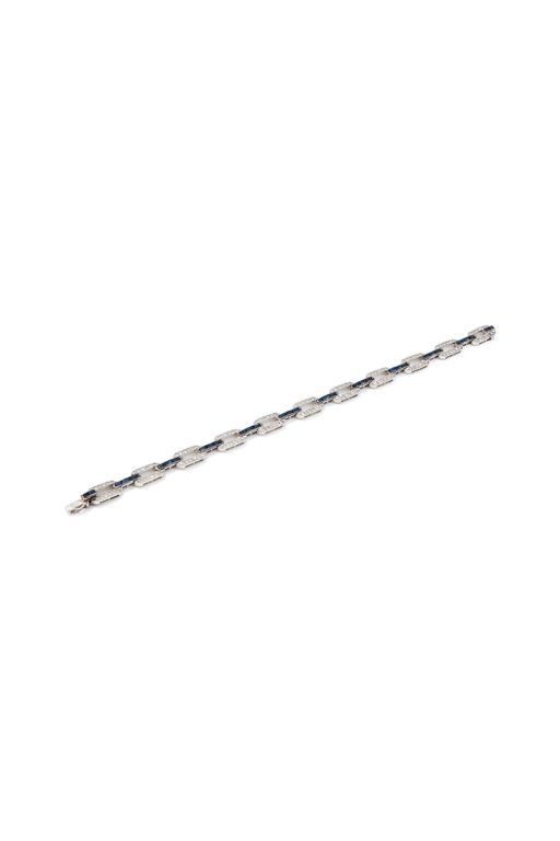 18k Gold Sapphire and Diamond Bracelet