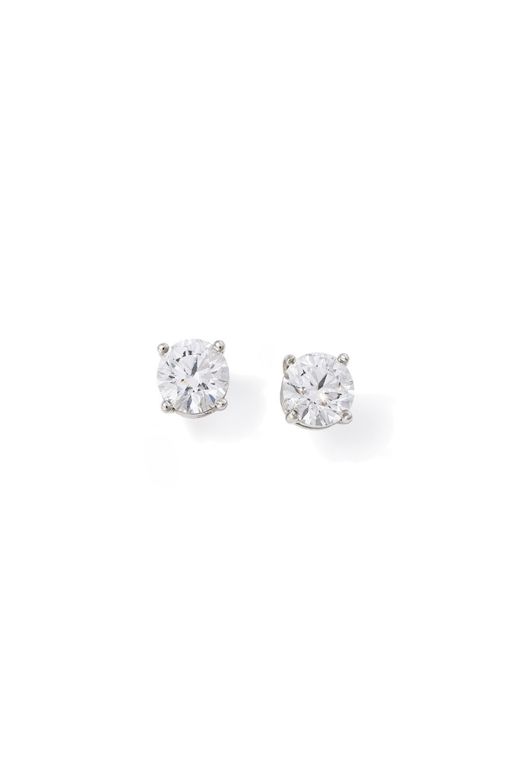Pair of Platinum Diamond Earrings