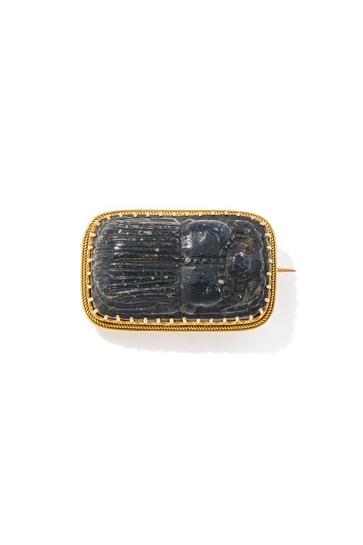 Basalt Scarab Brooch