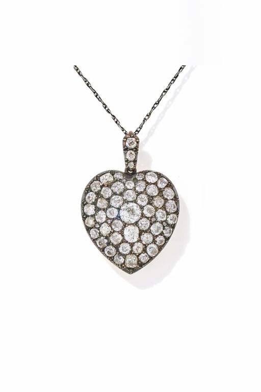 Silver and Gold Diamond Pendant