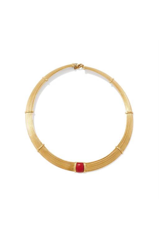 18k Gold Coral Necklace