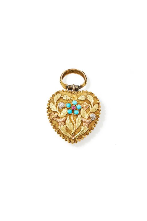 Turquoise and Ruby Locket