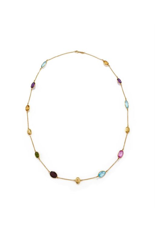 18k Gold Multi-Gem Necklace