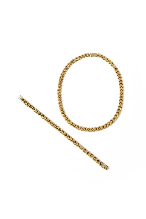 18k Gold Necklace and Bracelet