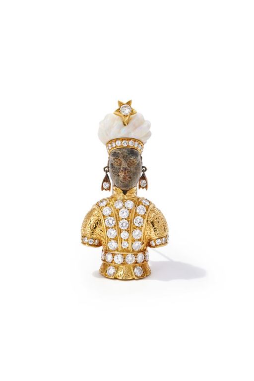 18k Gold Opal and Diamond Brooch
