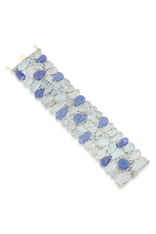 Silver and 14k Gold Multi-Gem Bracelet