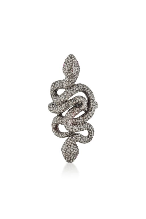 Sterling Silver Diamond and Ruby Ring