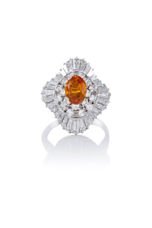 18k Gold Sapphire and Diamond Ring