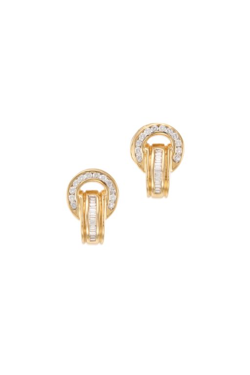 14k Yellow Gold Diamond Earrings
