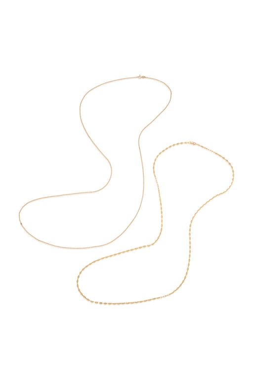 Two 14k Gold Chain Necklaces