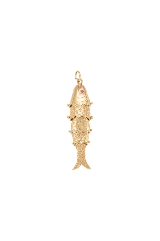 14k Yellow Gold Ruby Pendant