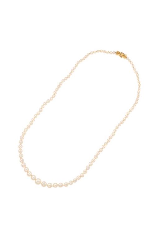 14k Gold Pearl and Diamond Necklace