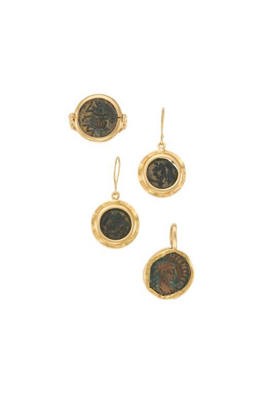 Gold Coin Jewelry Set