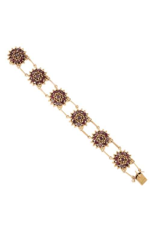 Gold Garnet Bracelet