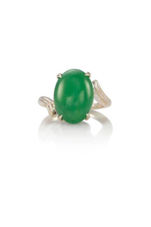 14k Gold Jade Ring