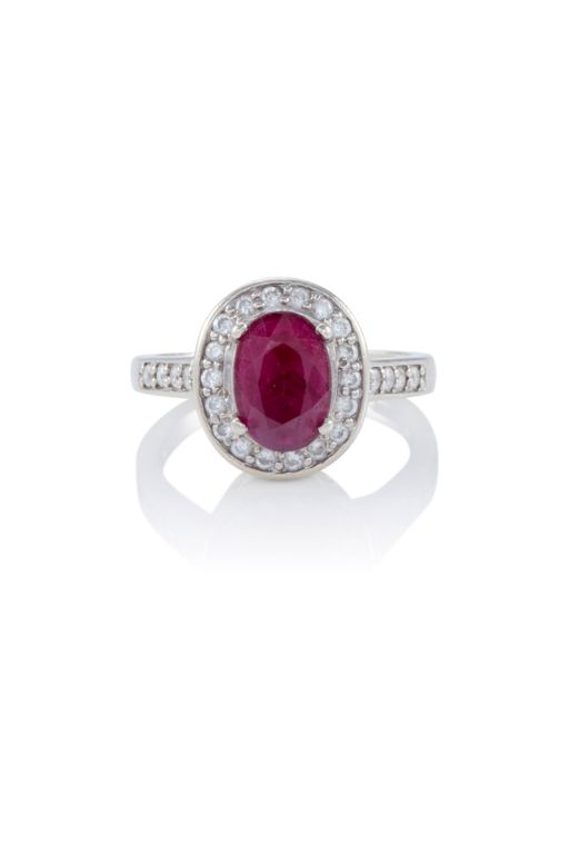 14k Gold Ruby and Diamond Ring