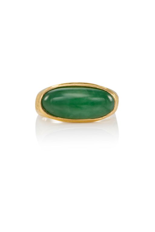 18k Gold Jade Ring