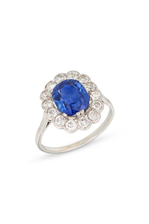 Sapphire and Diamond Ring