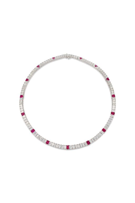 Diamond and Ruby Necklace