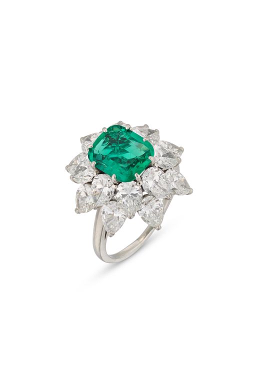 Emerald and Diamond Ring
