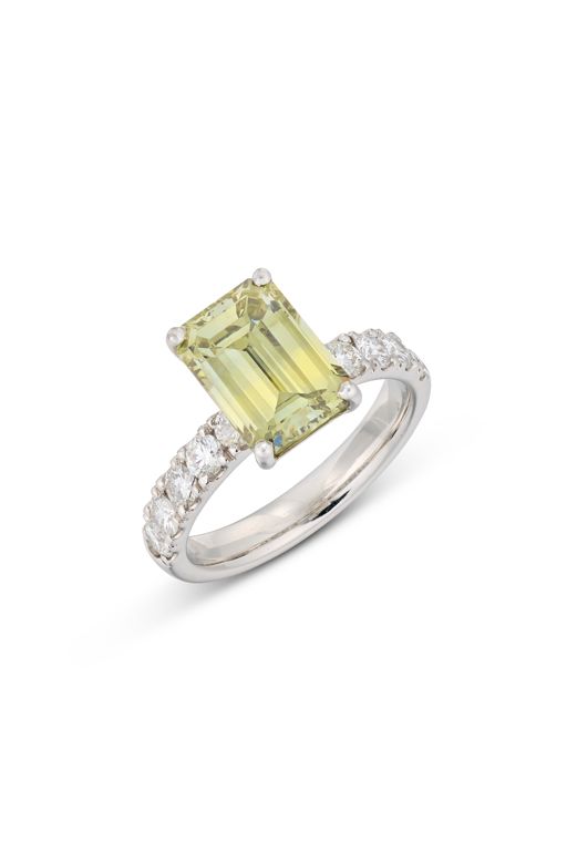 White Metal Diamond Ring