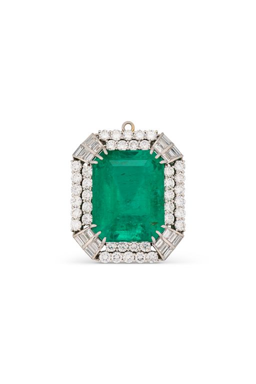Emerald and Diamond Pendant