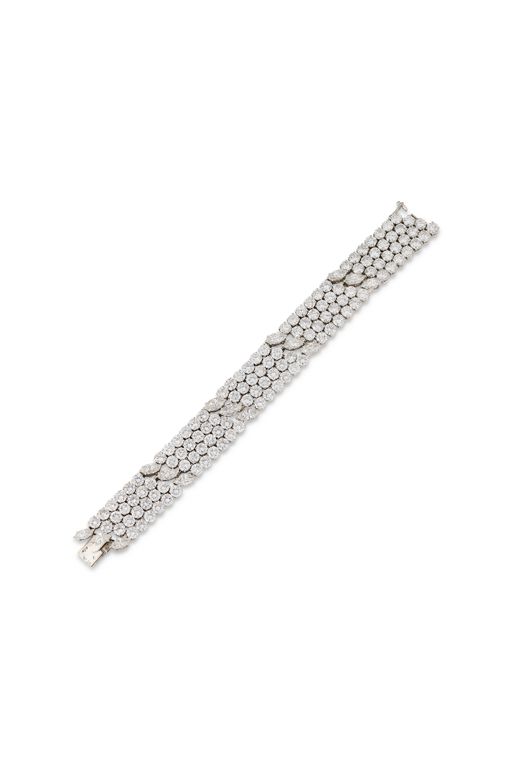 Platinum and White Gold Diamond Bracelet