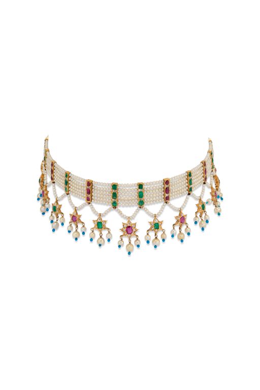 Yellow Gold Multi-Gem Necklace