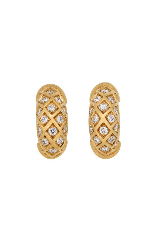 Yellow Gold Diamond Earrings