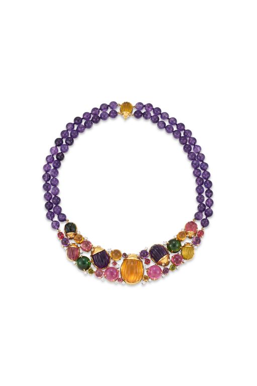 Yellow Gold Multi-Gem Necklace