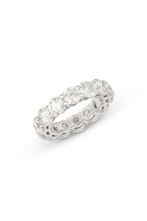 White Metal Diamond Eternity Ring