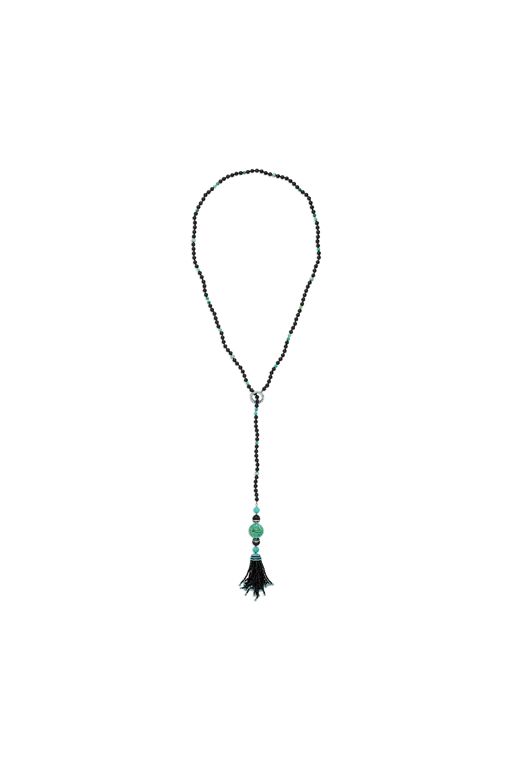 Platinum and Gold Multi-Gem Sautoir Necklace