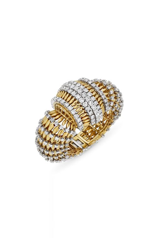 Yellow Gold and Platinum Diamond Bracelet