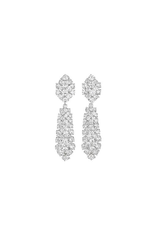 Platinum Diamond Pendant Earrings