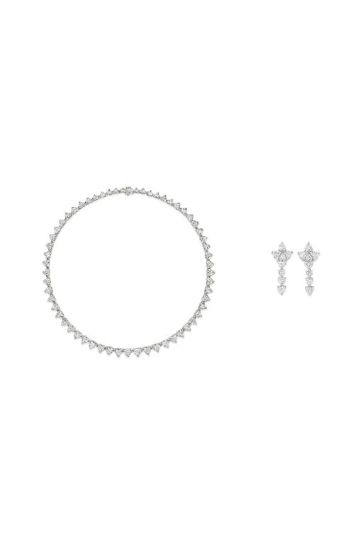 Platinum Diamond Jewelry Set