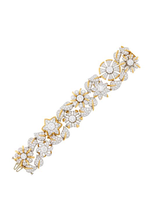 18k Gold and Platinum Diamond Bracelet