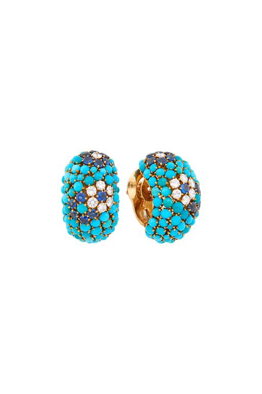 18k Gold Multi-Gem Earrings