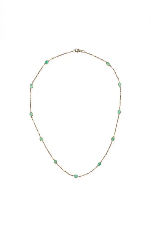 Sterling Silver Emerald Necklace