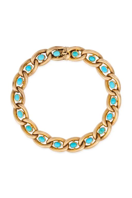 15k Gold Turquoise Bracelet
