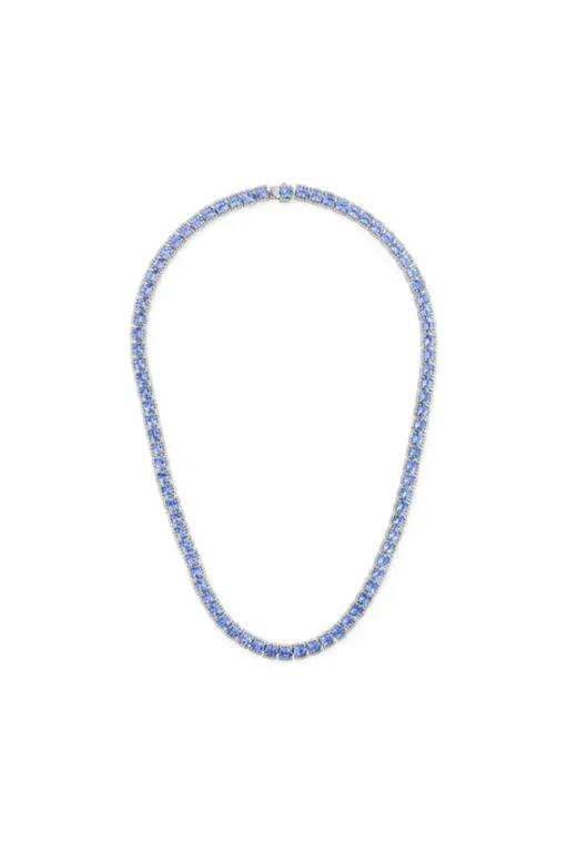 Platinum Sapphire and Diamond Necklace
