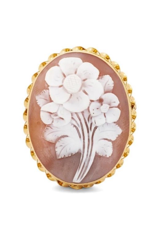 14k Gold Shell Pendant/Brooch