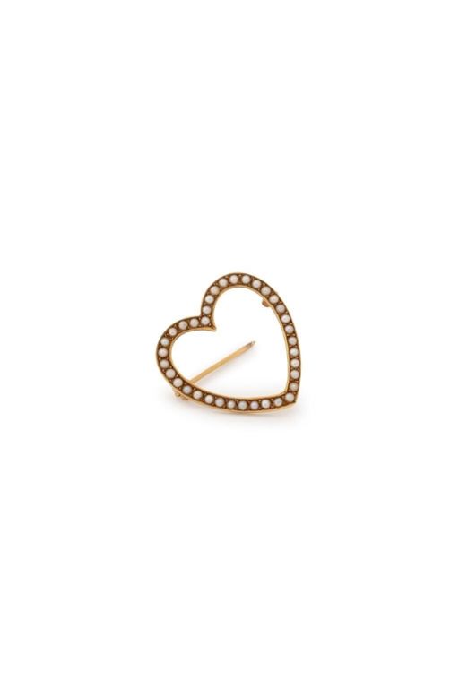 14k Yellow Gold Pearl Brooch